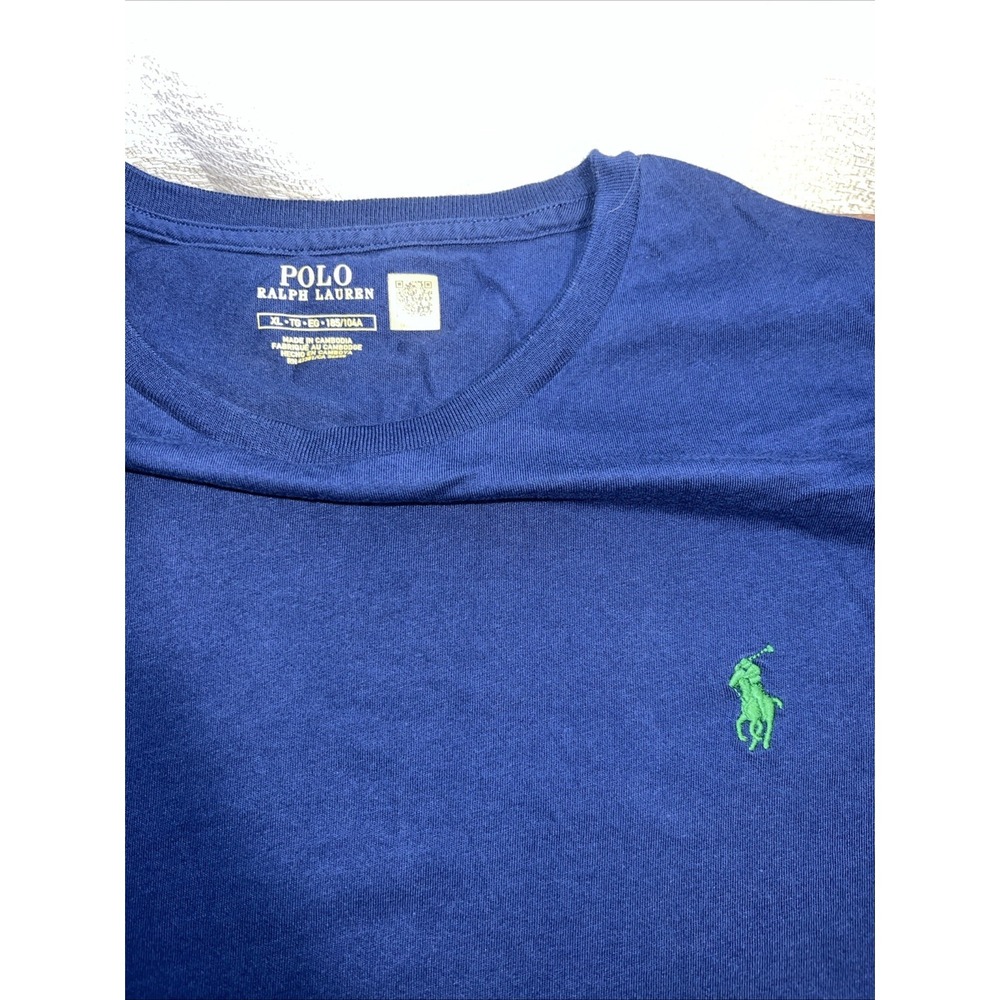 Polo Ralph Lauren Men s XL Standard Fit Jersey Crewneck Short Sleeve Shirt Blue - Picture 2 of 3